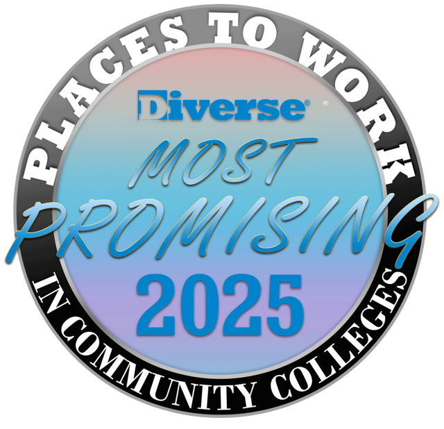 Logo of Diverse Magazine 2025 Most Promising Place to Work in Community Colleges